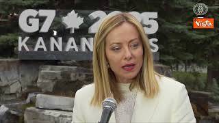 G7 Canada, Meloni: "Iran è la principale fonte di instabilità in Medio Oriente"