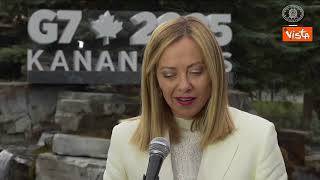 G7 Canada, Meloni: "Al summit riconoscimento della leadership italiana su immigrazione"