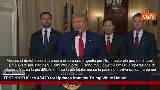 Trump: Posso dichiarare al mondo che attacchi a Iran sono stati spettacolare successo militare