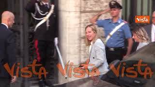 Meloni arriva al Senato per consegnare testo delle sue comunicazioni in vista del Consiglio Europeo