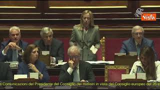 Meloni in Senato: Non rispondo a provocazioni e falsità, avremo tempo per campagna elettorale