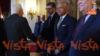 Mattarella riceve la premier Meloni e i Ministri in vista del Consiglio Europeo