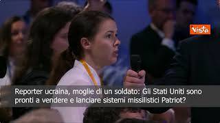 Trump a una giornalista ucraina, moglie di un soldato: "La vedo turbata"