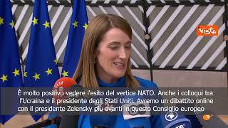 Metsola (Parlamento Ue): Positivo esito vertice Nato, bene i colloqui tra Zelensky e Trump