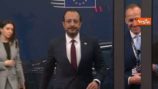 Meloni arriva al Consiglio Europeo a Bruxelles