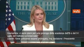 Portavoce Trump: Accordo sui dazi potrebbe essere prorogato forse, ma decide il  Presidente