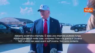 Trump: "Nessun progresso sull'Ucraina con Putin, non sono contento"