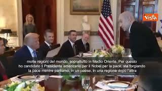 Netanyahu a cena alla Casa Bianca: "Ho candidato Trump al Nobel per la pace"