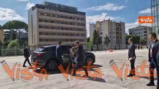 Meloni arriva alla Conferenza sulla ricostruzione dell’Ucraina alla Nuvola a Roma