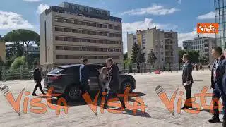 Meloni arriva alla Conferenza sulla ricostruzione dell’Ucraina alla Nuvola a Roma