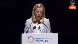 Meloni: "Alle imprese dico non abbiate paura di investire nella ricostruzione dell'Ucraina"
