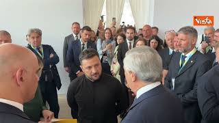 Conferenza sulla ricostruzione dell'Ucraina, il ministro Tajani accoglie il Presidente Zelensky