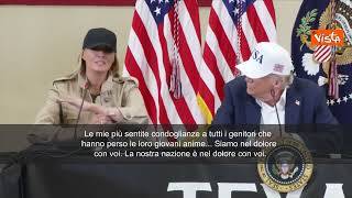 Melania Trump a genitori vittime alluvione Texas: Siamo nel dolore con voi