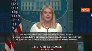 Portavoce Casa Bianca: Trump è in ottima salute. Ha insufficienza venosa cronica alle gambe