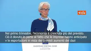 Lagarde: In primo trimestre economia Ue cresciuta più del previsto