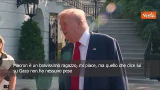 Gaza, Trump: "Quello che dice Macron non ha alcun peso"