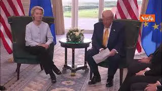 Trump in Scozia: Raggiunto accordo con Ue, dazi al 15%