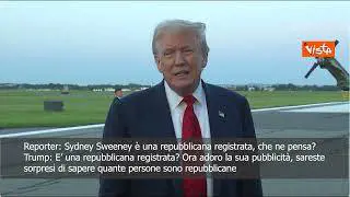 Trump: Sydney Sweeney repubblicana registrata? Allora penso che sua pubblicità jeans sia fantastica