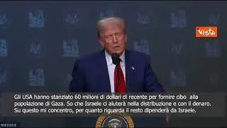 Trump: Sostengo invasione Israele a Gaza? Mi occupo di sfamare la gente, è decisione di Israele