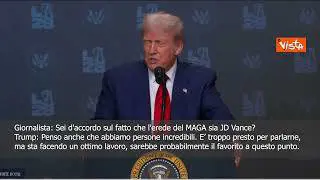 Trump: Il mio successore al MAGA? Per ora JD Vance sarebbe il favorito