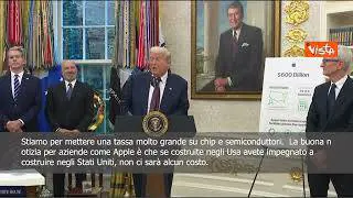 Trump: Dazi al 100% su chip e semiconduttori che entrano in Usa