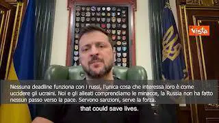 Zelensky: Nessun ultimatum ferma i russi, servono sanzioni