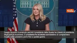 Leavitt (portavoce Trump): Esclusione Zelensky a incontro con Putin? Trump spera in trilaterale