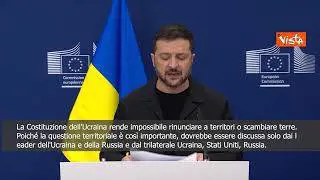 Zelensky: Impossibile cedere i territori e servono garanzie di sicurezza