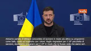 Zelensky: Russia è anti-europoea, dobbiamo limitarne il potenziale