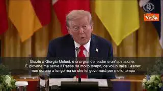Trump elogia Meloni alla Casa Bianca: Grande leader, è giovane ma governerà molto a lungo