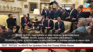 "Abito favoloso", "Lei indossa sempre lo stesso". Siparietto Zelensky-cronista che lo criticò