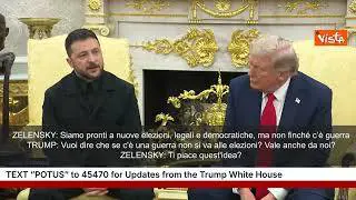 Zelensky: "No a nuove elezioni durante la guerra". Trump scherza: "Vale anche qui da noi?"