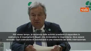 Guterres (Onu): "Fondamentale l'immediato cessate il fuoco a Gaza"
