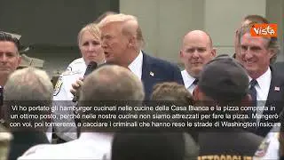 Trump a guardia Nazionale Washington: Vi ho portato hamburger cucinati alla Casa Bianca e pizza