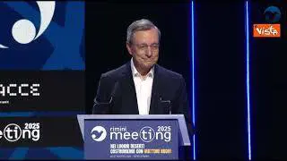 Lungo applauso per Draghi al Meeting di Rimini