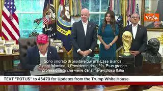 Trump: Onorato di ospitare Gianni Infantino, viene dalla meravigliosa Italia
