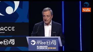 Draghi al Meeting di Rimini: Paesi Ue a Washington grande segno di unità, vale molto