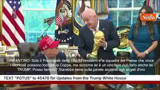 Infantino porge Coppa del Mondo a Trump: Solo per i vincenti come Lei
