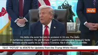 Trump: Pensavo sarebbe stato più facile far finire la guerra in Ucraina