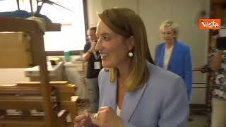 La Presidente del Parlamento europeo Roberta Metsola visita la comunità di San Patrignano