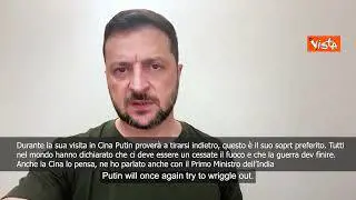 Zelensky: Putin in Cina si sta tirando indietro dall'impegno di finire guerra