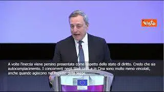 Draghi: In Ue serve velocità e agire insieme, se no rassegniamoci a rimanere indietro