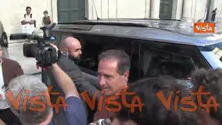 Il Ministro degli Esteri Antonio Tajani lascia il Senato dopo il question time