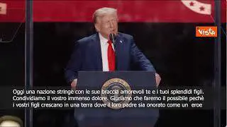 Trump ai funerali di Kirk: E' un grande eroe americano