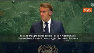 Macron all'assemblea Onu: "La Francia riconosce lo Stato della Palestina”