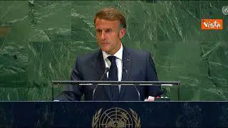 Abu Mazen in videoconferenza applaude Macron per riconoscimento Palestina all'Assemblea dell'Onu