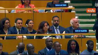 L'Assemblea Onu parla di riconoscimento Stato Palestina, la sedia di Israele resta vuota