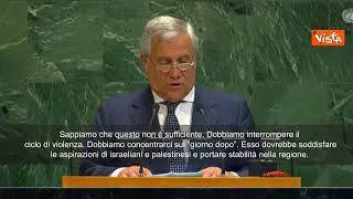 Tajani: Italia sostiene sogno dei palestinesi di avere uno Stato