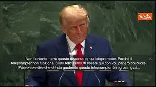 Trump all'Onu scherza: Non userò teleprompter perchè non funziona. Chi lo sta gestendo nei guai