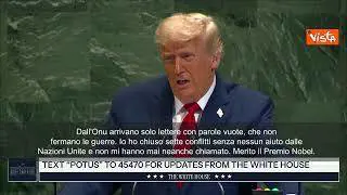 Trump: Dall'Onu arrivano solo lettere con parole vuote, che non fermano le guerre